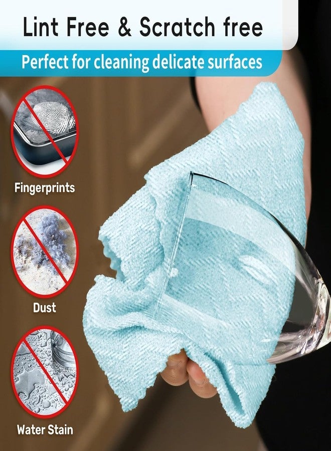 SOKT Microfiber Cleaning Cloths Roll 30 Pack Tear Away Microfiber Towels Roll Lint Free Rags, Reusable Cleaning Cloths, Washable, Scratch Free, Ultra Absorbent Dish Rags (Blue Ripple) - Image 2